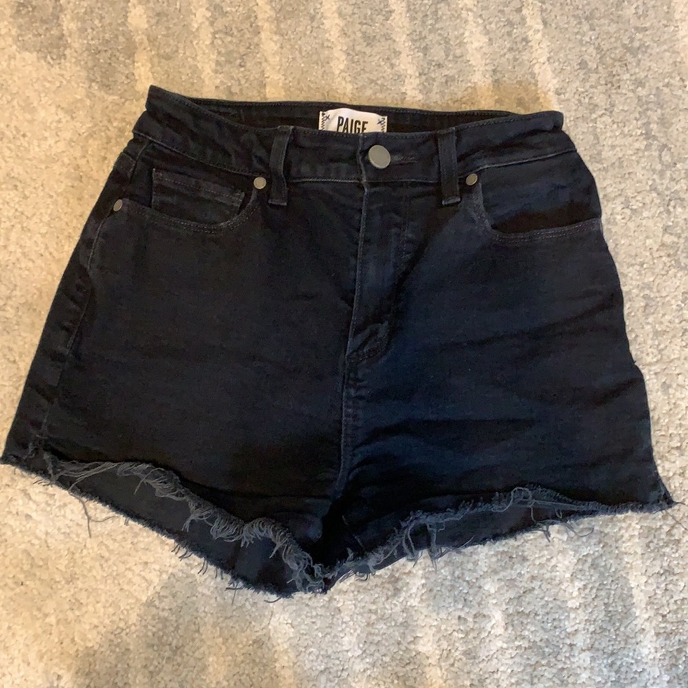 Paige Black denim shorts. Size 26.